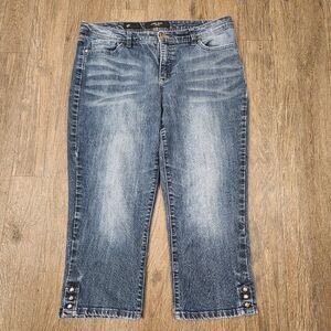 Nine West Jeans, Missy, Capri, Size 12 Blue Ladies Women's Blue Jeans
